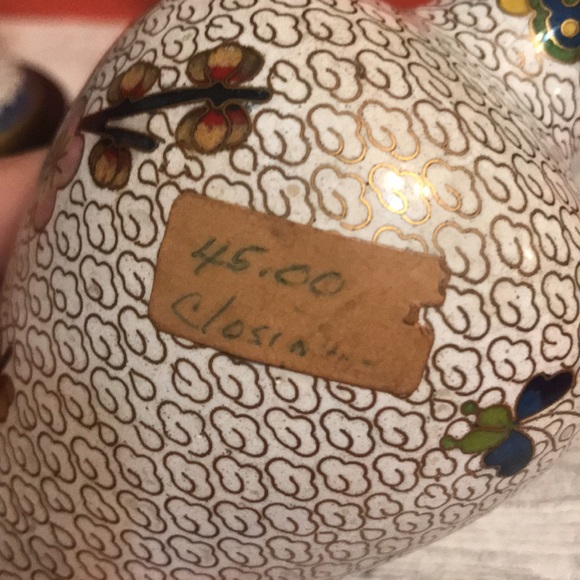 VINTAGE / ANTIQUE CLOISONNÉ CHINESE VASES 1900-1940 - Picture 6 of 8